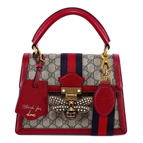 gucci red bee pearl bag|gucci bag with bee clasp.